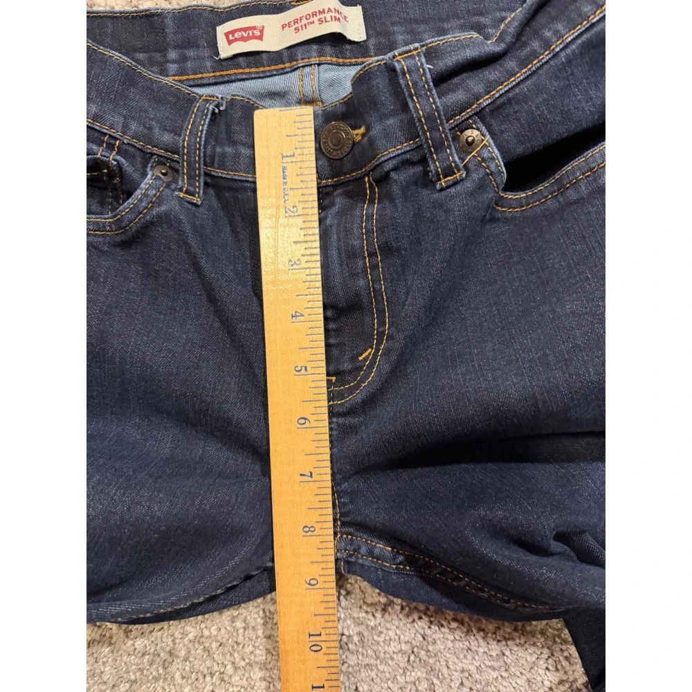 Levis 511 Jeans Boys 14 Reg Dark Blue Slim Performance Stretch Denim Pants